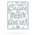 thumbnail image 5 of RealSteel: Coffee Is Always A Good Idea Metal Wall Art – Fun Coffee Kitchen Decor for Home, Cafe, Coffee Shop, or Bakery (16"/Gold), 5 of 8