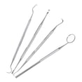 thumbnail image 2 of YOPTOP 4pcs Stainless Steel Dental Tools Kit Dentists Pick Tool Teeth Scraper Set for Personal & Professional Use, 2 of 10