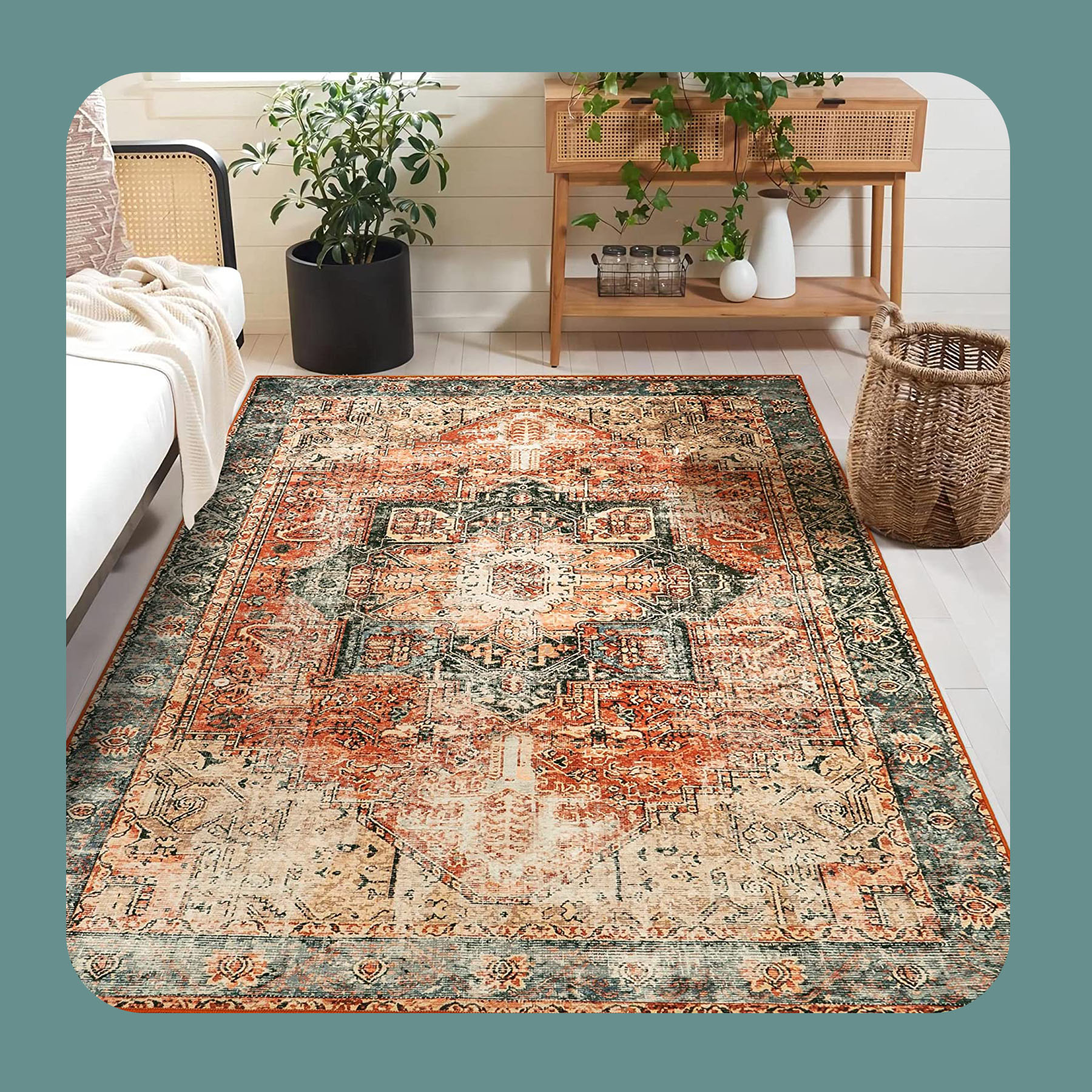 Machine Washable Large Area Rug