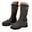 Grey, variant on enyan Knee High Boots Women Chunky Heel Square Toe Heeled Tall Boot for Women Fashion Side Zipper Long Boot Cowboy Boots for Women Khaki,Size 8.5