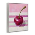 thumbnail image 2 of Stupell Industries Contemporary Cherry on Pink Stripes Gray Framed Giclee Art, 16 x 20, by The Prints Vibe, 2 of 8