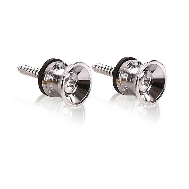 2 Clavijas Guitarra Con Hebilla Correa Antideslizante Pasador Bloqueo para (plateado)