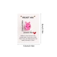 thumbnail image 2 of Watermelon Red Paper English Encouragement Bunny Pocket Card With Message Desktop Decorative Inspirational Gift Watermelon Red 4.3X3.1 Inches, 2 of 7