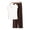 Brown, variant on Sleepwear for Women Summer Solid Color Breathable Sleepwear with Pants Casual Crew Neck Short Sleeve Pajamas Womens Summer Pajamas