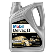 Mobil Delvac 1 ESP Heavy Duty Full Synthetic Diesel Engine Oil 5W-40, 1 Gallon (Pack of 3)