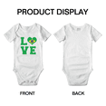 thumbnail image 3 of Love Brazil Flag Heart Baby Rompers Baby Clothes (White, 0-3 Months), 3 of 5
