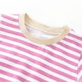 thumbnail image 6 of Summer Children's Short Sleeved Striped T Shirt Pure Cotton Boys And Girls Top Base Shirt Pink Size 18-24 Months, 6 of 7