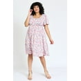 thumbnail image 5 of Floral Butterfly Sleeve Square Neck Midi Dress | S-3X, 5 of 29