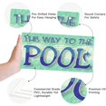 thumbnail image 3 of Swimming Pool Sign, Outdoor Pool Decor, 10x5 Inches PVC Hanging Wall Plaque - Flip Flop Zone, 3 of 6