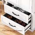 thumbnail image 6 of 71" Farmhouse Kitchen Pantry Cabinet with 2 Large Drawers, Freestanding Cupboard Cabinet for Kitchen, Dining Room, Living Room, Laundry, White, 6 of 9