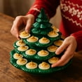 thumbnail image 2 of Christmas Tree Deviled Egg Platter, 3-Tier Egg Holder, Festive Serving Tray for Holiday Parties, Xmas Decor & Gatherings, 2 of 5