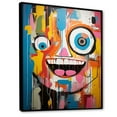thumbnail image 2 of Designart "Modern Robot Pop Art wall art V" Modern Floater Framed Canvas Print, 2 of 7
