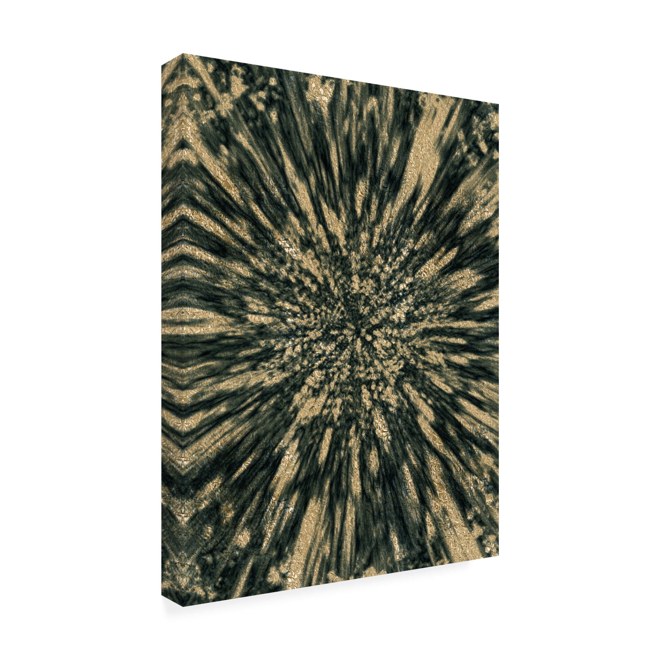 Canvas Wall Art - Bilge Paksoylu 'Sb 24 Blue Gold' Wall Art for Living Room, Bedroom, or Office Décor by Trademark Fine Art - 24 x 32 Inches