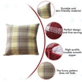 thumbnail image 3 of Lojalitet - Fundas de almohada a cuadros para porche delantero, patio, casa de campo, fundas de cojín decorativas retro, decoración del hogar para sofá, muebles, juego de 2, 3 of 5