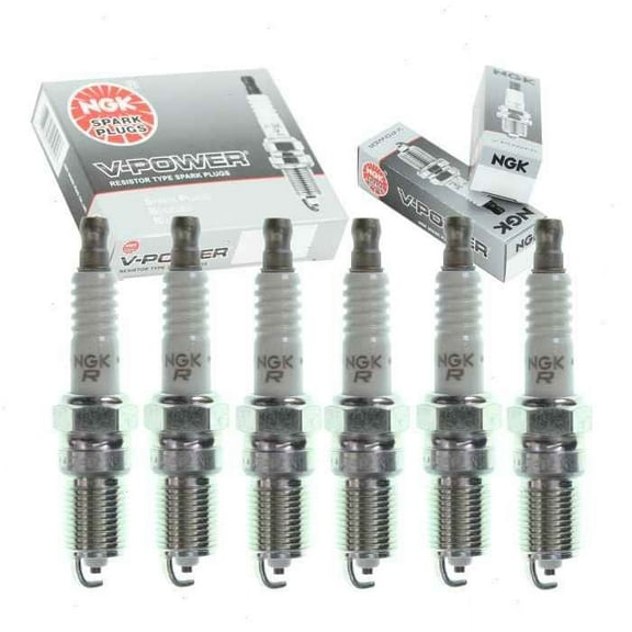 6 pc NGK V-Power Spark Plugs compatible with Buick Century 3.1L 3.3L V6 1989-2005