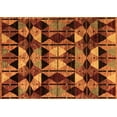 thumbnail image 1 of Ahgly Company Indoor Rectangle Oriental Orange Modern Area Rugs, 8' x 12', 1 of 4