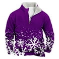 thumbnail image 1 of Sudadera sin capucha para hombre, informal, a la moda, con cuello alto, estampado, cremallera, jersey de manga larga, blusa de poliéster para hombre, 1 of 3