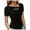 Black, variant on Povozer Short Sleeve T Shirts for Women Slim Fitted Shirt Fashion Cutout Front Tops Tee Tshirts Trendy(Black,XXL)