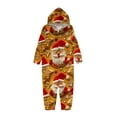 thumbnail image 2 of Odeerbi Christmas Onesie Pajamas for Family Holiday Sleep Jumpsuit Long Sleeve Family Christmas Pajamas Matching Sets Toddler Fashion Printed Hooded Jumpsuit Sleepwear PJs Set Orange, 2 of 5