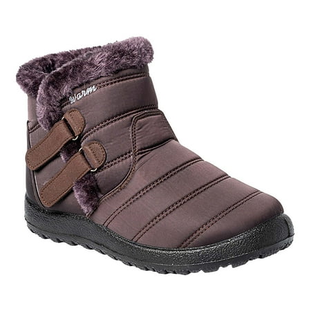 

Tejiojio Clearance Women Winter Solid Color Keep Warm Ankle Shoes Plus Velvet Boot Flat Snow Boots