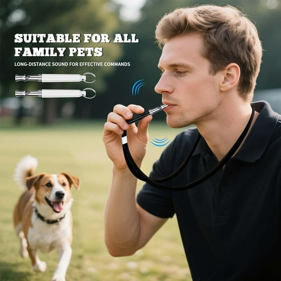2 Pcs Dog Whistles,Adjustable Ultrasonic Silent Dog Recall Whistles,Dog Whistle to Stop Barking Neighbors Dog
