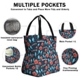 thumbnail image 3 of Pioneer Flower Floral Print Pattern Drawstring Lunch Bag Women - Drawstring Lunch Bag Insulated for Work Office - Stain-Resistant Large Lunchbags for Women with Multi-Pockets, 3 of 6