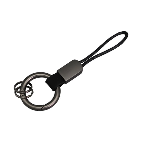 Stylish Leather Keychain With Ring and Wrist Lanyard Key Chain for Men Women