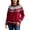 Red, variant on Women's Fair Isle Sweater Casual Vintage Crew Neck Knitted Sweater Cute Graphic Fall Fashion Pullover Jumper Tops Wine M