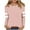 Pink, variant on HVOBTTY Womens Long Sleeve Pullover T Shirt, Fall Tops for Women, Women's Casual Striped Patchwork Raglan Crew Neck Loose T Shirt Blue, XXL