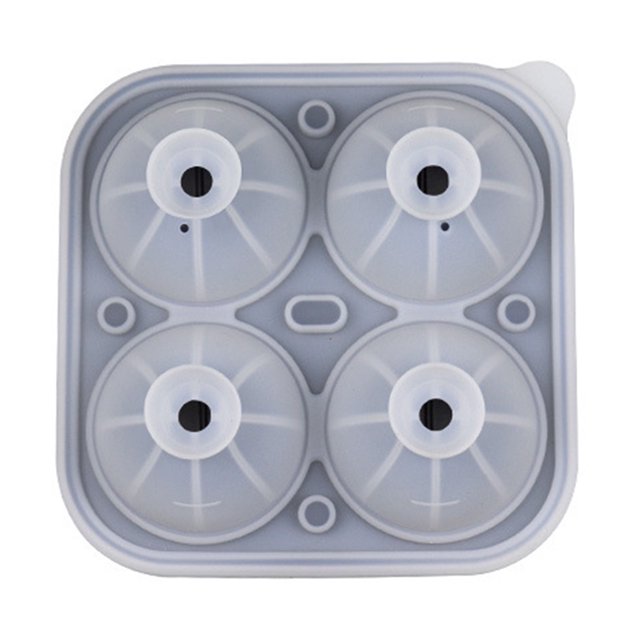 CSChome Ice Ball Maker Non-Easily Demoulding Ice Cube Funnel Design: DIY Silicone Basketball Rugby Shape Ice Sphere Kitchen Mold