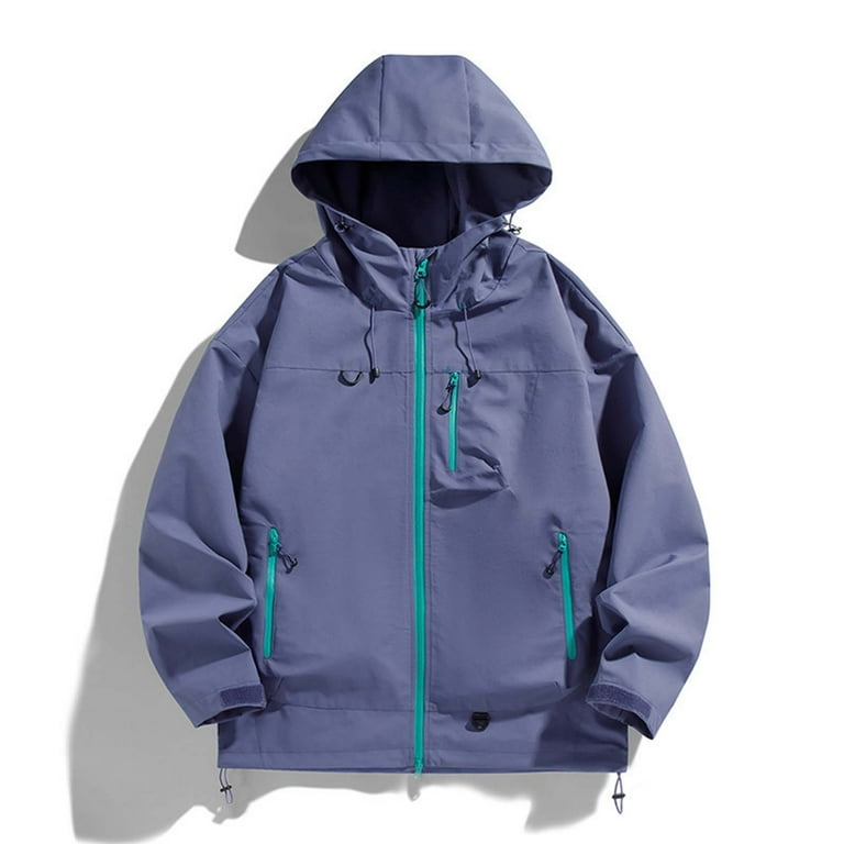 Hinvhai Outdoor Ventures Men's Lightweight Softshell Jacket Fleece