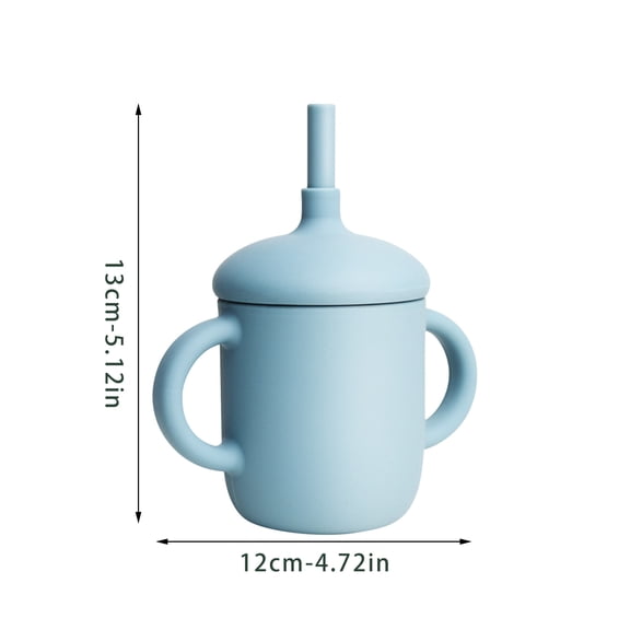 Moocorvic Straw Cup Silicone Learning Drinking Cup Anti-fall High Temperature Resistant Children's Cup