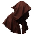 thumbnail image 2 of LIZUOJUN Hooded Cape for Women and Men Halloween Short Cloak Casual Solid Color Medieval Cosplay Costume Cape Lightweight Breathable Cape, One Size, 2 of 4