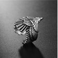 thumbnail image 2 of Adjustable Flying Eagle Open Ring Vintage Viking Punk Zinc Alloy Animal Statement Ring for Women and Men Silver Tone Classic Jewelry, 2 of 7