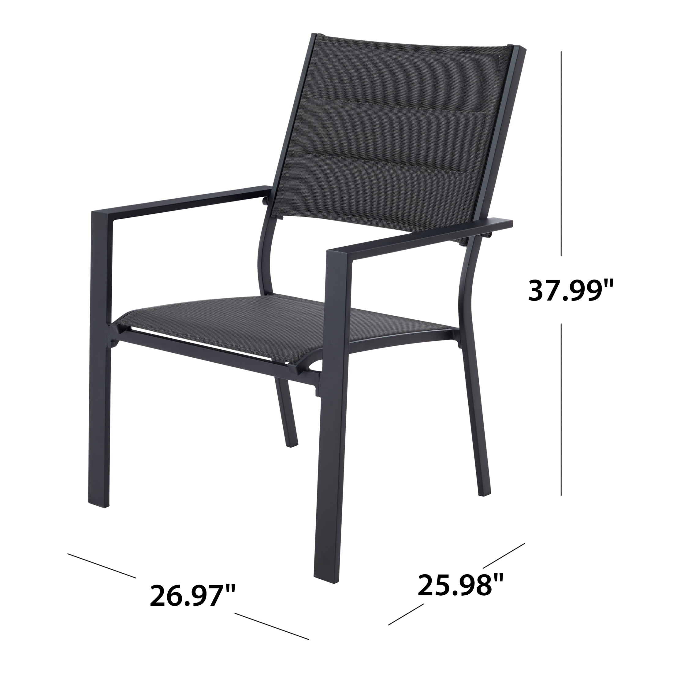 Mainstays Dashwood 7-Piece Steel Outdoor Dining Set, Black