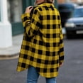 thumbnail image 5 of Jacket for Women Baeitkot Relaxed Fit Plaid Shacket Button Down Lapel Tops Lightweight Casual Outwear with Pockets, 5 of 7