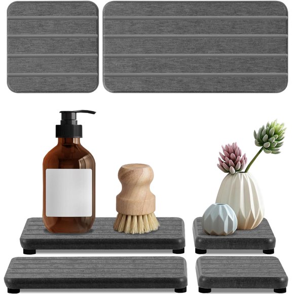 Bandejas de secado de piedra Lyxel de secado rápido para baño y cocina