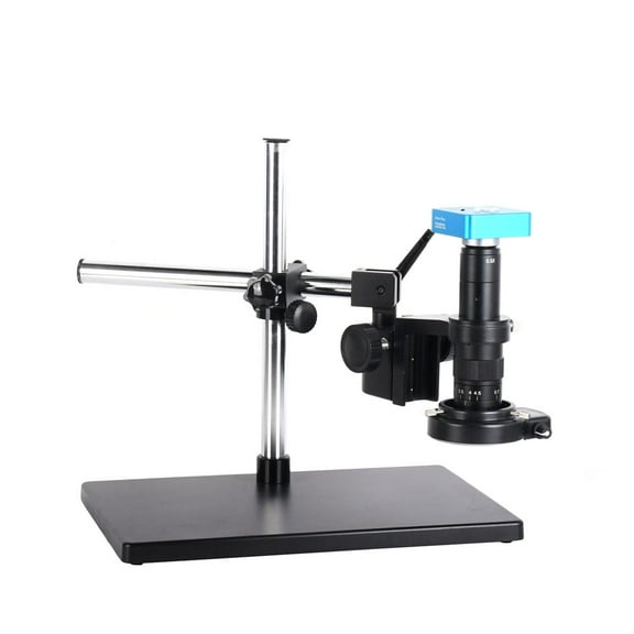 Hayear 34MP 1/2.33 inch HD HDMI Industry Video  Microscope Camera Set with 180X C-mount Lens and Flexible Gimbal Table  Stand ，Compatibility Windows/Mac/Linux
