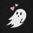 thumbnail image 5 of Dalix Heartly Ghost Embroidered Cotton Relaxed Fit Short Sleeve Crewneck Tee Shirt Women in Black 2XL XX-Large, 5 of 5