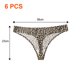 thumbnail image 2 of Ropa interior sexy para mujer, Tanga de cintura media, transpirable, de una pieza, con estampado sin huellas, 6 uds., 2 of 5
