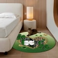 thumbnail image 2 of Round Rugs 3Ft, St. Patrick's Day Round Area Rug Washable Indoor Throw Carpet, Spring Shamrock Gold Leopard Love Ombre Green Small Non Slip Circle Rug for Bedroom Living Room Home Decor Aesthetic, 2 of 8