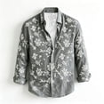thumbnail image 5 of Bxsruta Men's Shirt Embroidered Long Sleeve Button Down Casual Vacation Tops, 5 of 6