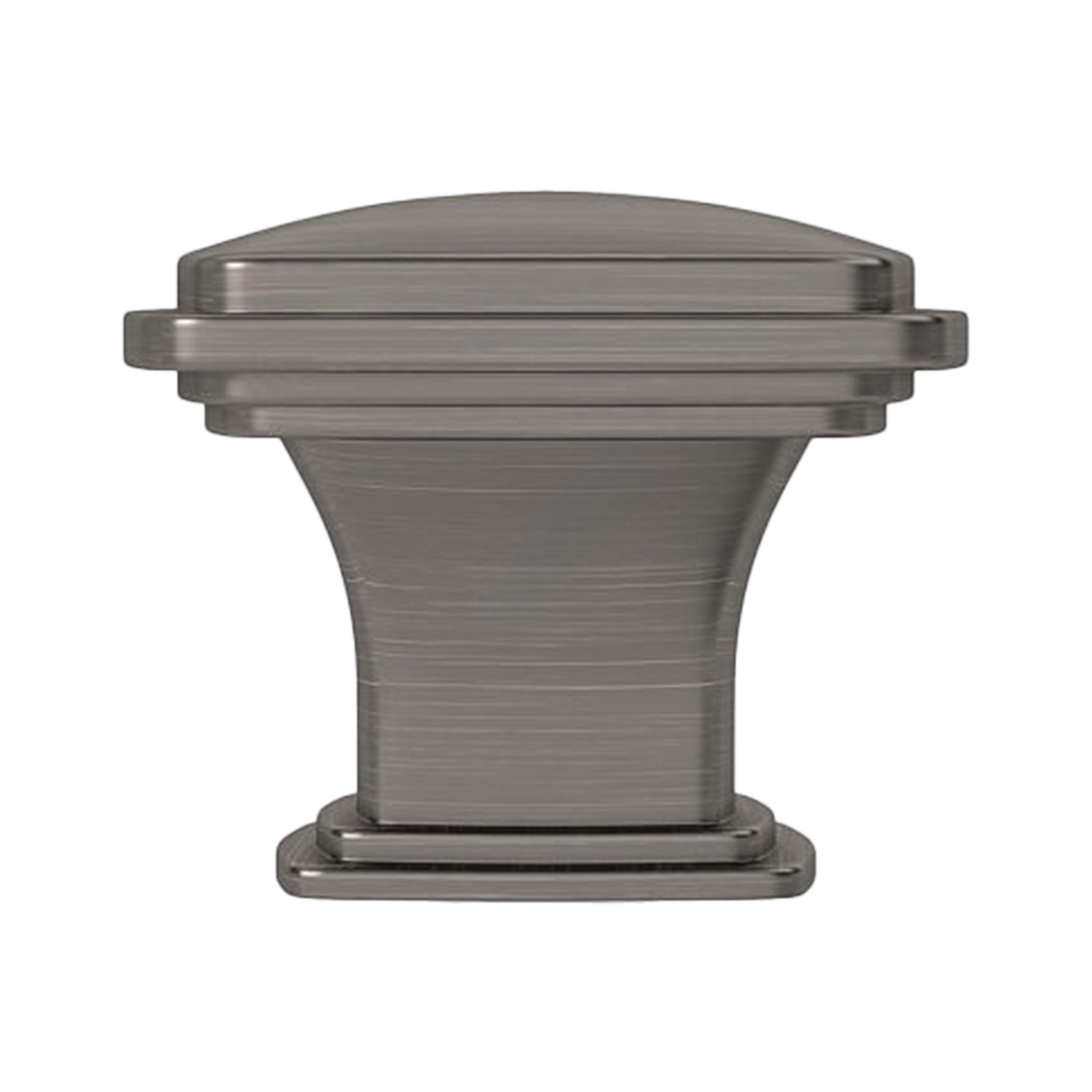 ROK Hardware 25 Pack Temple Square Style Antique Nickel Cabinet Hardware Knob, 1-7/32" (31mm) Inch Overall Length