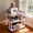 Warm White|H-type double steel tube, variant on Enhanced Version 60×40cm Mobile Craft Table with Lockable Wheels, Height Adjustable Multi-Purpose Sewing Knitting Worktable with Complete 72 Assembly Components