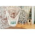 thumbnail image 3 of Simply Daisy Mint Colored Reindeer Through the Woods Winter Soft Spun Polyester Indoor/Outdoor Throw Pillow, 20" x 20", 3 of 3