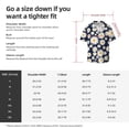 thumbnail image 5 of Hirioo Daisy Floral for Men's Cuban Collar Short Sleeve Shirt Button Down Shirt Beach Summer Shirts Wedding Vacation Shirts-4X-Large, 5 of 5