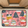 thumbnail image 7 of CURLYOOT Christmas Cats Door Mat 24" x 36" Absorbent Front Doormat Entrance Mat Non-Slip Washable Welcome Mats Snowflake Floor Mats for Entryway Indoor Outdoor, 7 of 7