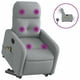 thumbnail image 3 of Sillón reclinable de masaje Electric Power Lift VidaXL gris claro, 3 of 9