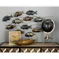 thumbnail image 3 of DecMode Blue Metal Indoor Outdoor Fish Wall Decor with Silver and Bronze Accents, 3 of 12