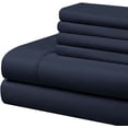 thumbnail image 3 of Swift Home ABB 4 Piece Premiere 1800 Collection Brushed Microfiber Sheet Set, Twin, Navy, 3 of 3